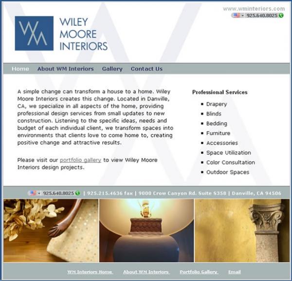 WM Interiors website image and link