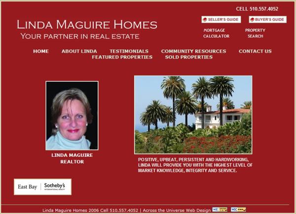 Linda Maguire Real Estate website image and link